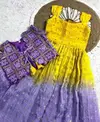 Ajd 8178 Pure Viscose Chinon Kids Wear Gown Wholesale Clothing Suppliers In India
